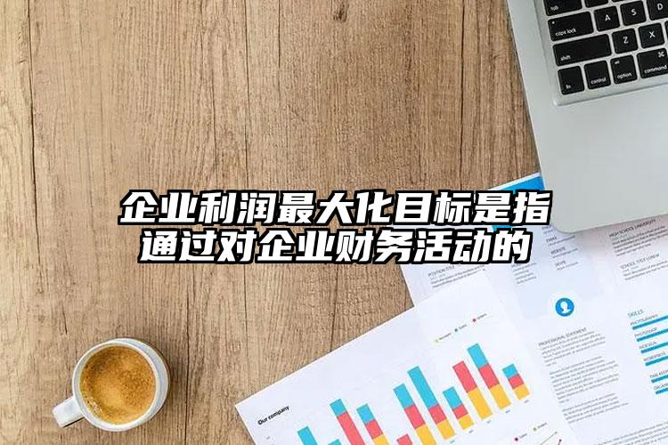 企業(yè)利潤(rùn)最大化目標(biāo)是指通過(guò)對(duì)企業(yè)財(cái)務(wù)活動(dòng)的